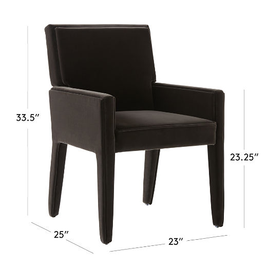 Torrey Mink Brown Upholstered Dining Armchair