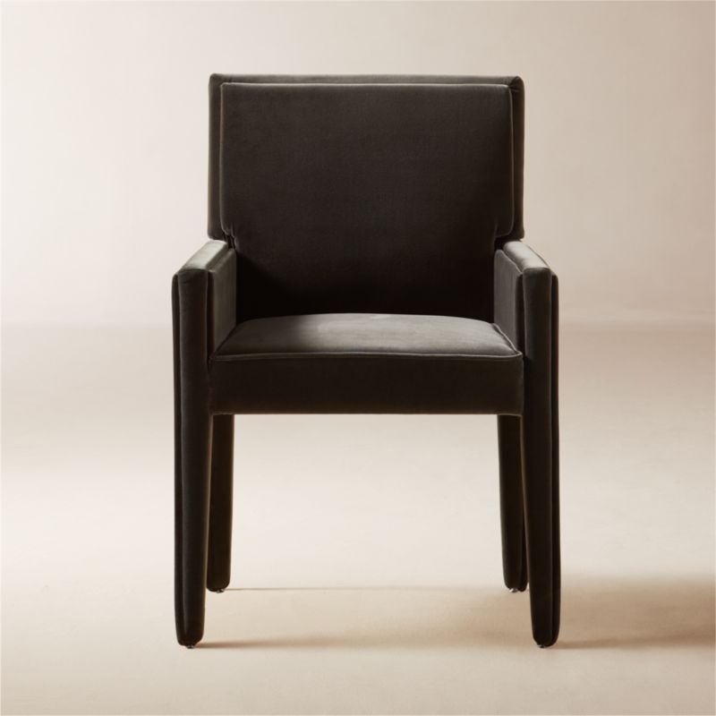 Torrey Mink Brown Upholstered Dining Armchair - image 0 of 9