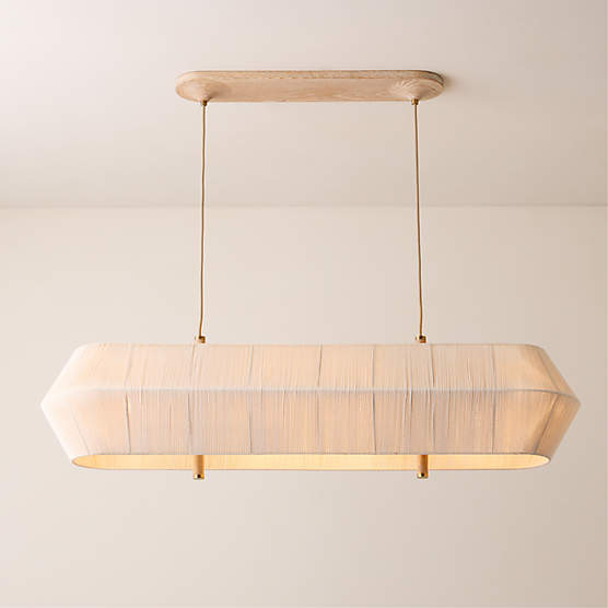 Totora Natural Oak Linear Pendant Light