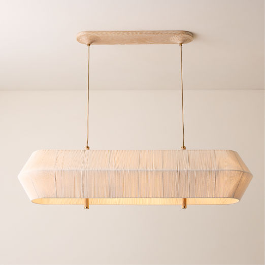 Totora Natural Oak Linear Pendant Light