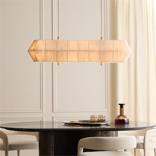 Totora Natural Oak Linear Pendant Light