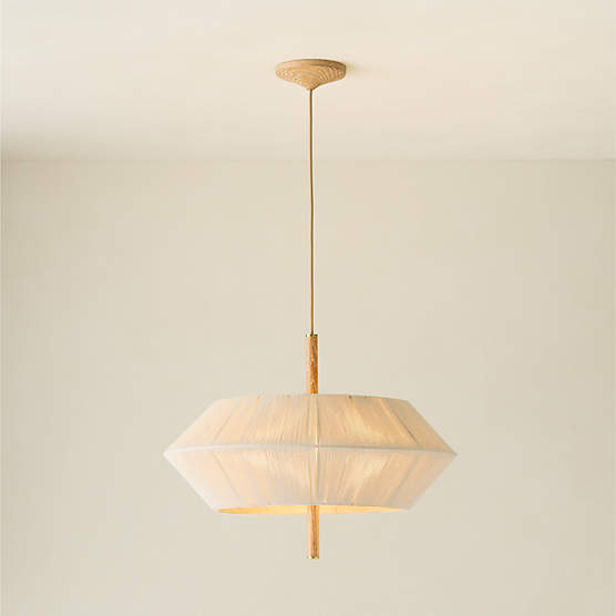Totora Natural Oak Pendant Light