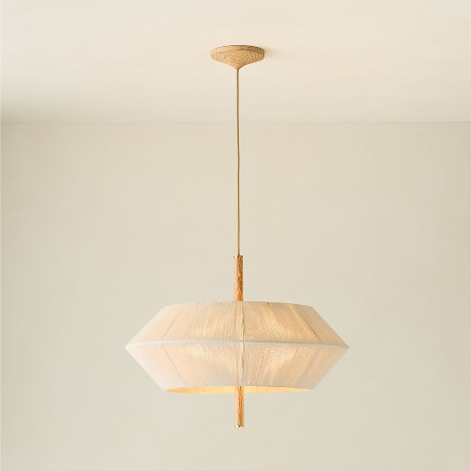 Totora Natural Oak Pendant Light