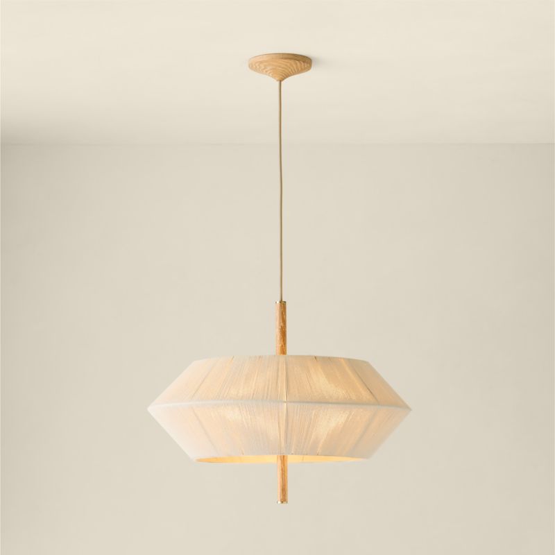 Totora Natural Oak Pendant Light - image 7 of 10
