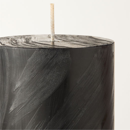 Tour Black Swirl Pillar Candles