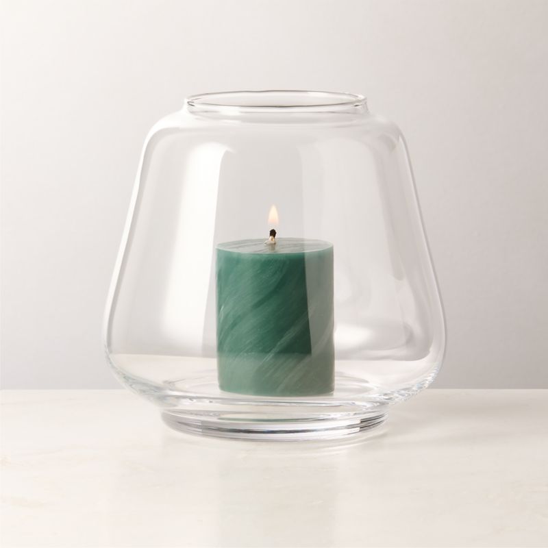 Tour Green Swirl Pillar Candle 3"X4" - image 2 of 5