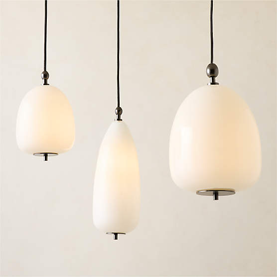 Tova Opal Glass Pendant Light Set of 3