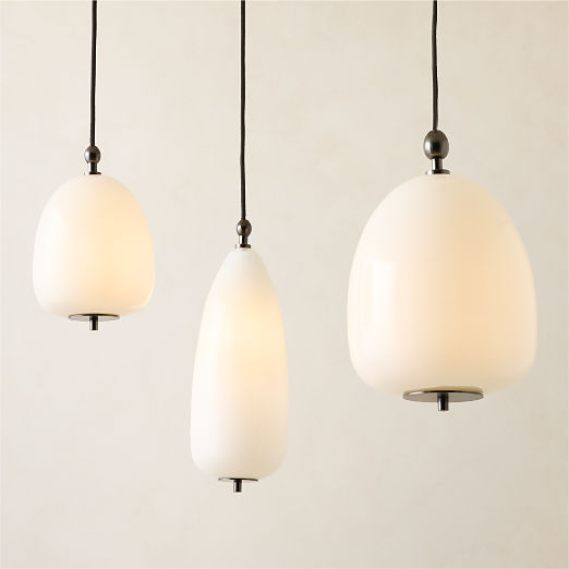 Tova Opal Glass Pendant Light Set of 3