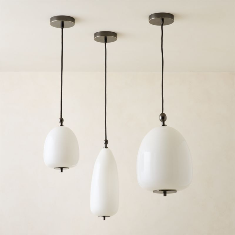 Tova Opal Glass Pendant Light Set of 3 - image 3 of 4