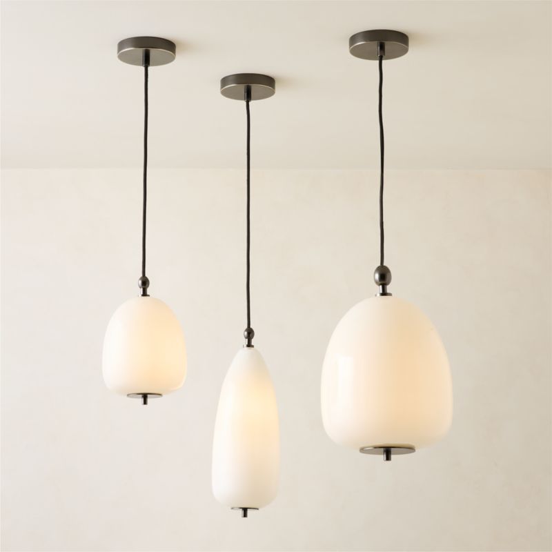 Tova Opal Glass Pendant Light Set of 3 - image 2 of 4