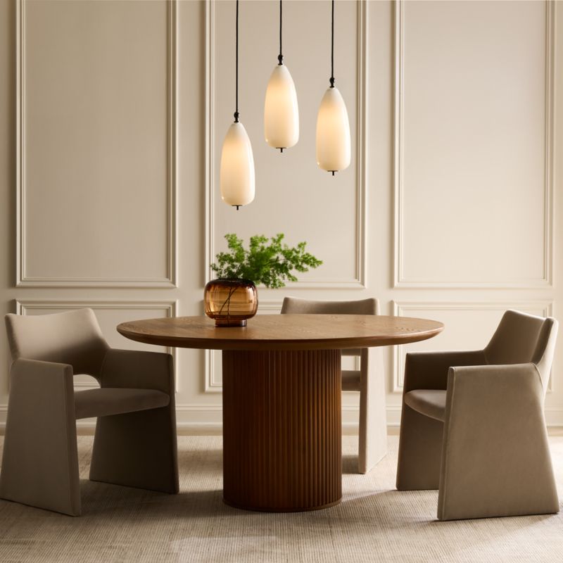 Tova Opal Glass Oblong Pendant Light 6" Set of 3 - image 1 of 6