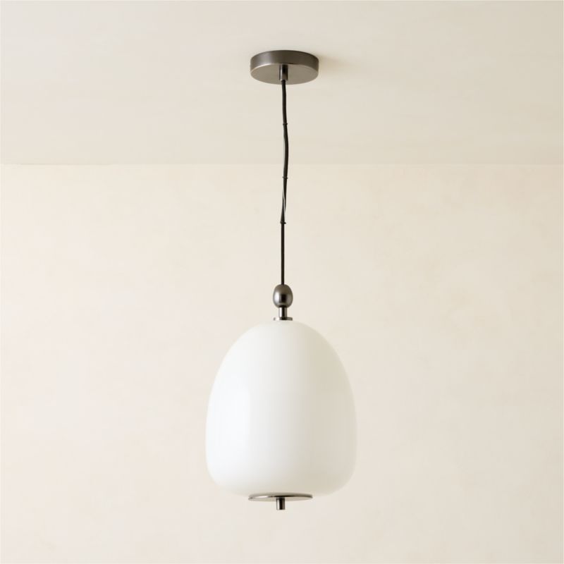 Tova Opal Glass Round Pendant Light 10" - image 5 of 6