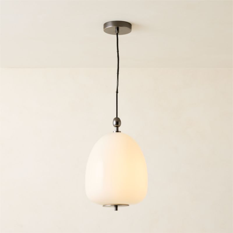 Tova Opal Glass Round Pendant Light 10" - image 4 of 6