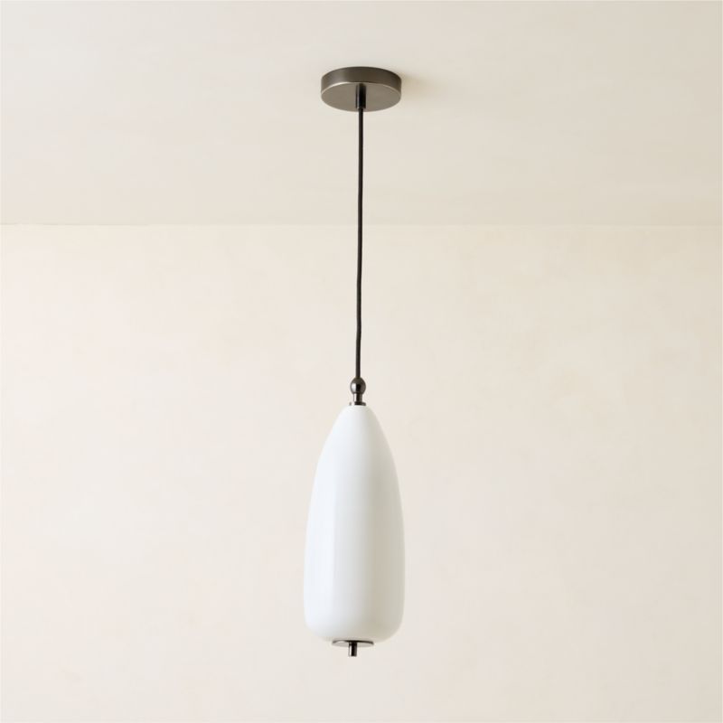 Tova Opal Glass Oblong Pendant Light 6" - image 6 of 7