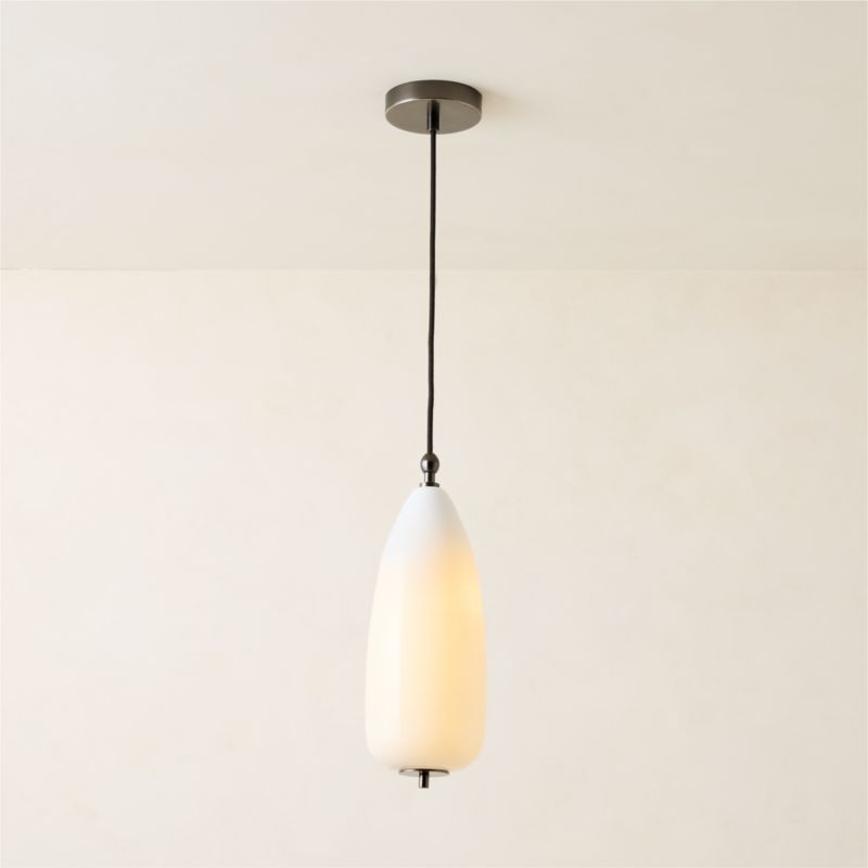Tova Opal Glass Oblong Pendant Light 6" - image 5 of 7