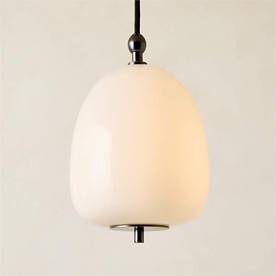 Tova Opal Glass Round Pendant Light 7"