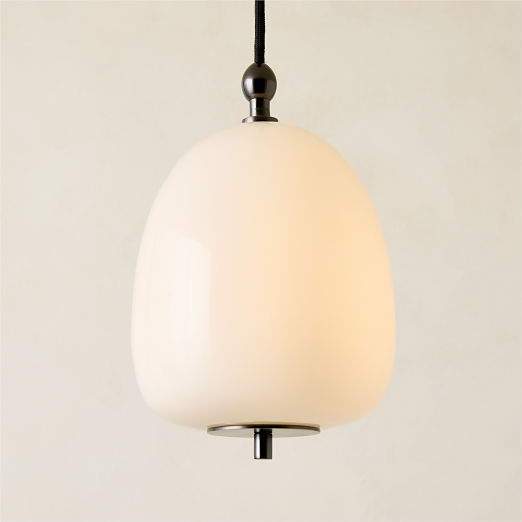 Tova Opal Glass Round Pendant Light 7"