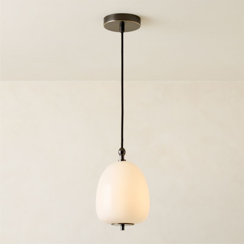 Tova Opal Glass Round Pendant Light 7" - image 5 of 7