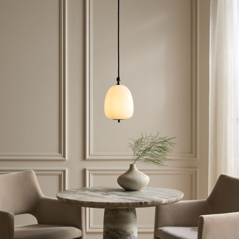 Tova Opal Glass Round Pendant Light 7" - image 1 of 7