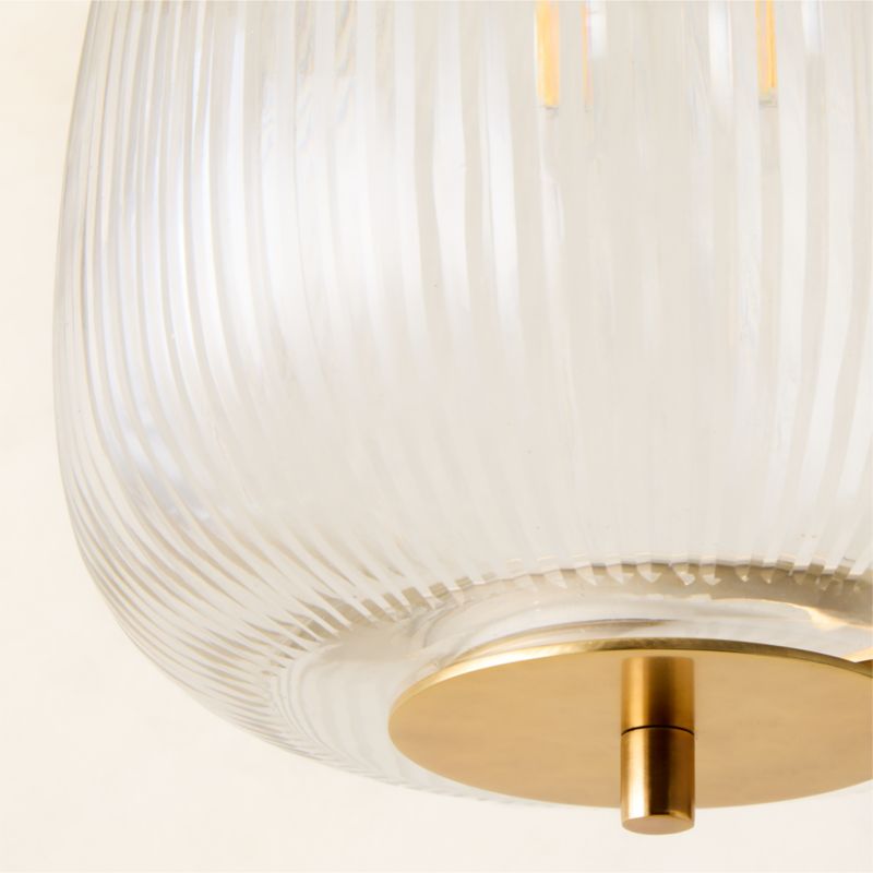 Tova Ribbed Glass Round Pendant Light 10" - image 2 of 7