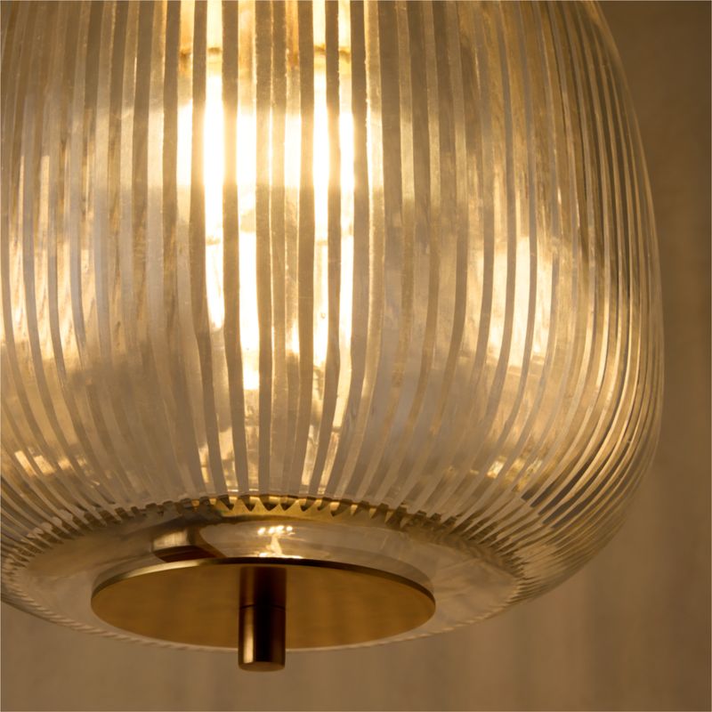Tova Ribbed Glass Round Pendant Light 10" - image 3 of 7