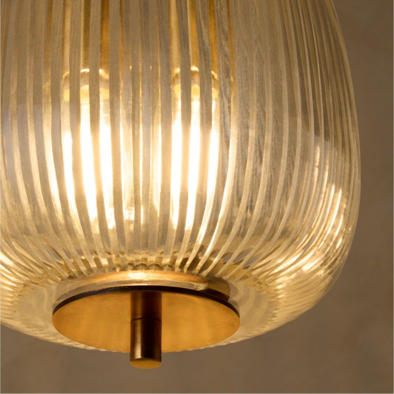 Tova Ribbed Glass Round Pendant Light 7" - image 4 of 7