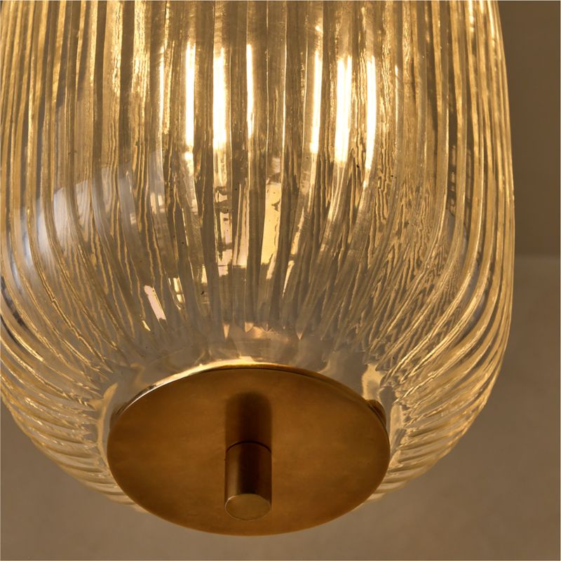 Tova Ribbed Glass Oblong Pendant Light 6" - image 3 of 7