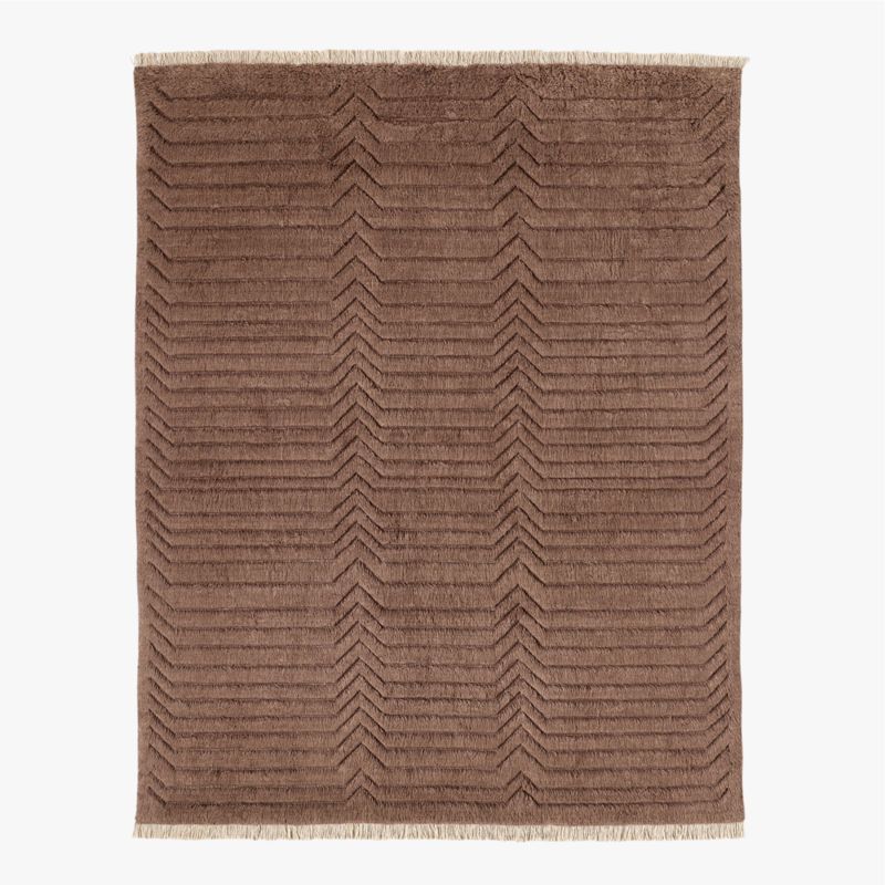 Tovar Handloomed Mauve New Zealand Wool Area Rug 5'X8' - image 0 of 4