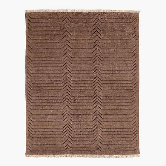 Tovar Handloomed Mauve New Zealand Wool Area Rug 6'X9'