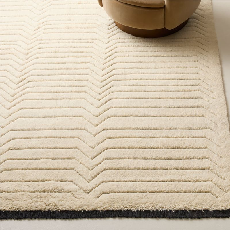 Tovar Handloomed Warm White New Zealand Wool Area Rug 5'X8' - image 1 of 5