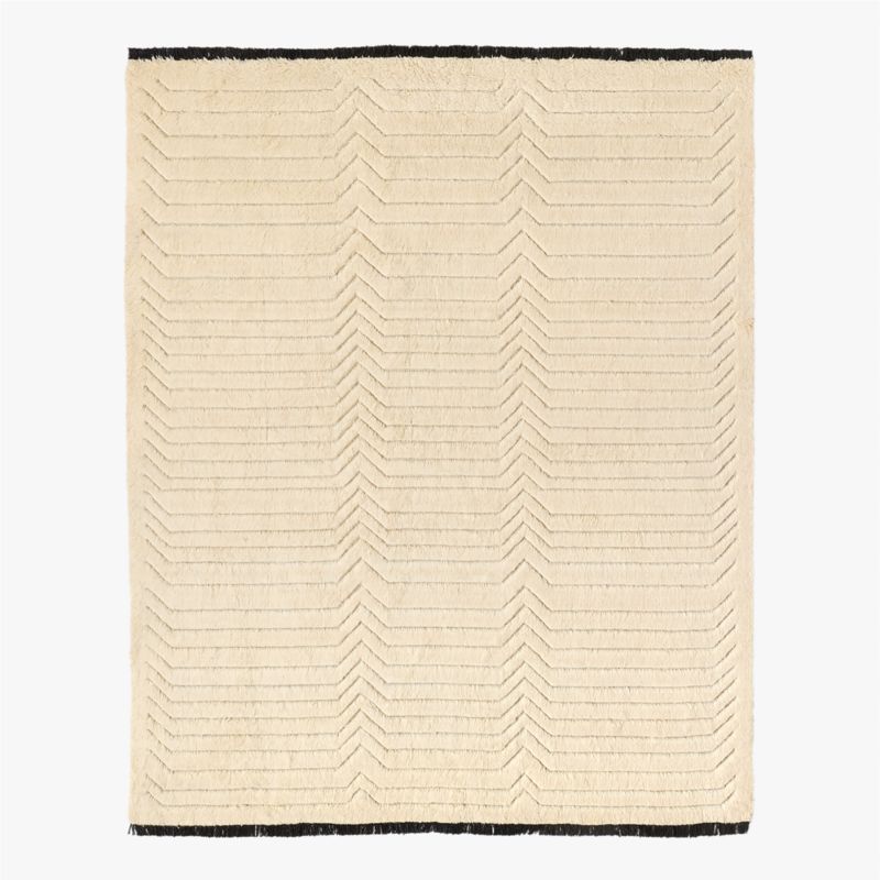 Tovar Handloomed Warm White New Zealand Wool Area Rug 5'X8' - image 0 of 5