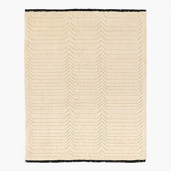 Tovar Handloomed Warm White New Zealand Wool Area Rug 10'X14'