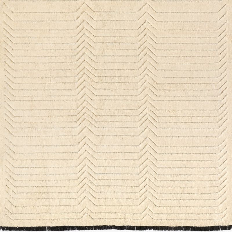 Tovar Handloomed Warm White New Zealand Wool Rug Swatch 12"X12" - image 0 of 5