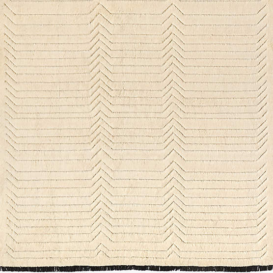 Tovar Handloomed Warm White New Zealand Wool Rug Swatch 12"X12"