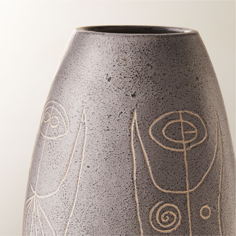 Tovek Grey Terracotta Vase by Ackerman - image 3 of 7