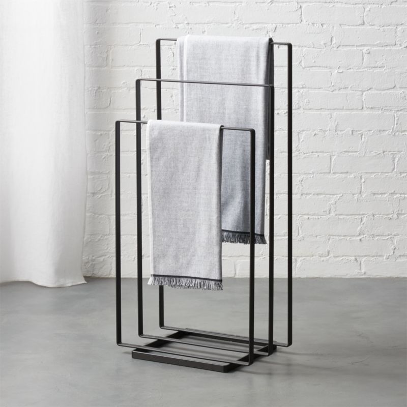 Black Metal Towel Rack - image 2 of 10