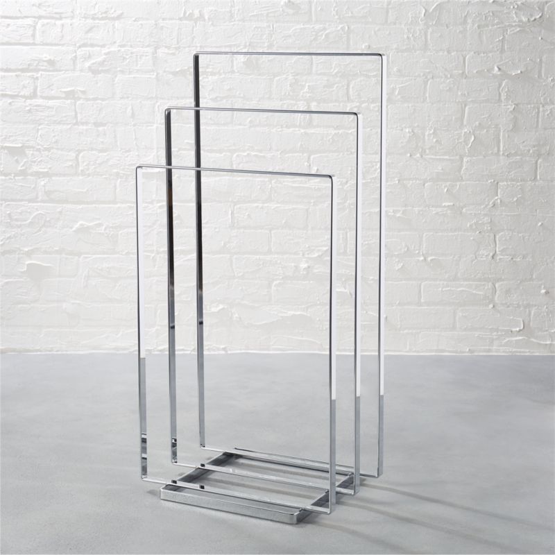 chrome towel storage rack