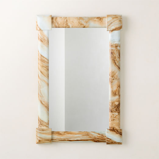 Townes Marbled Resin Rectangular Wall Mirror 24"x36"