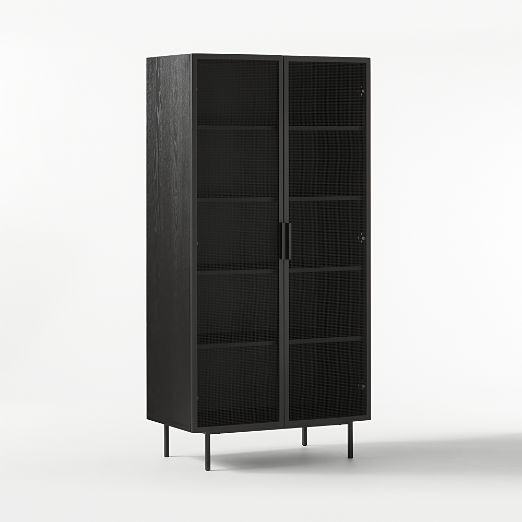 Trace Black Wire Bookcase