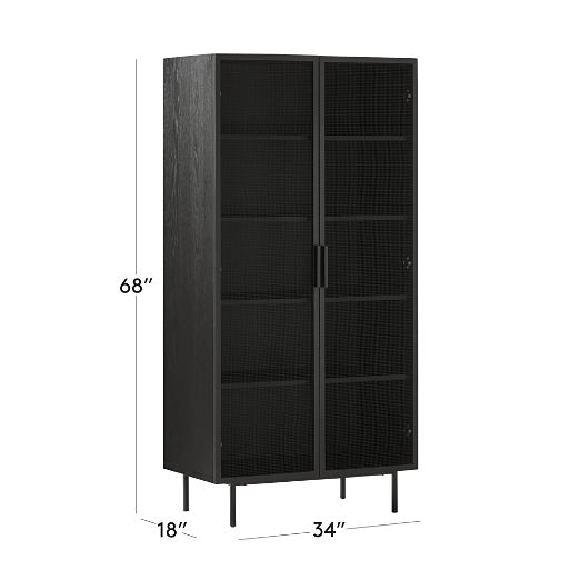 Trace Black Wire Bookcase