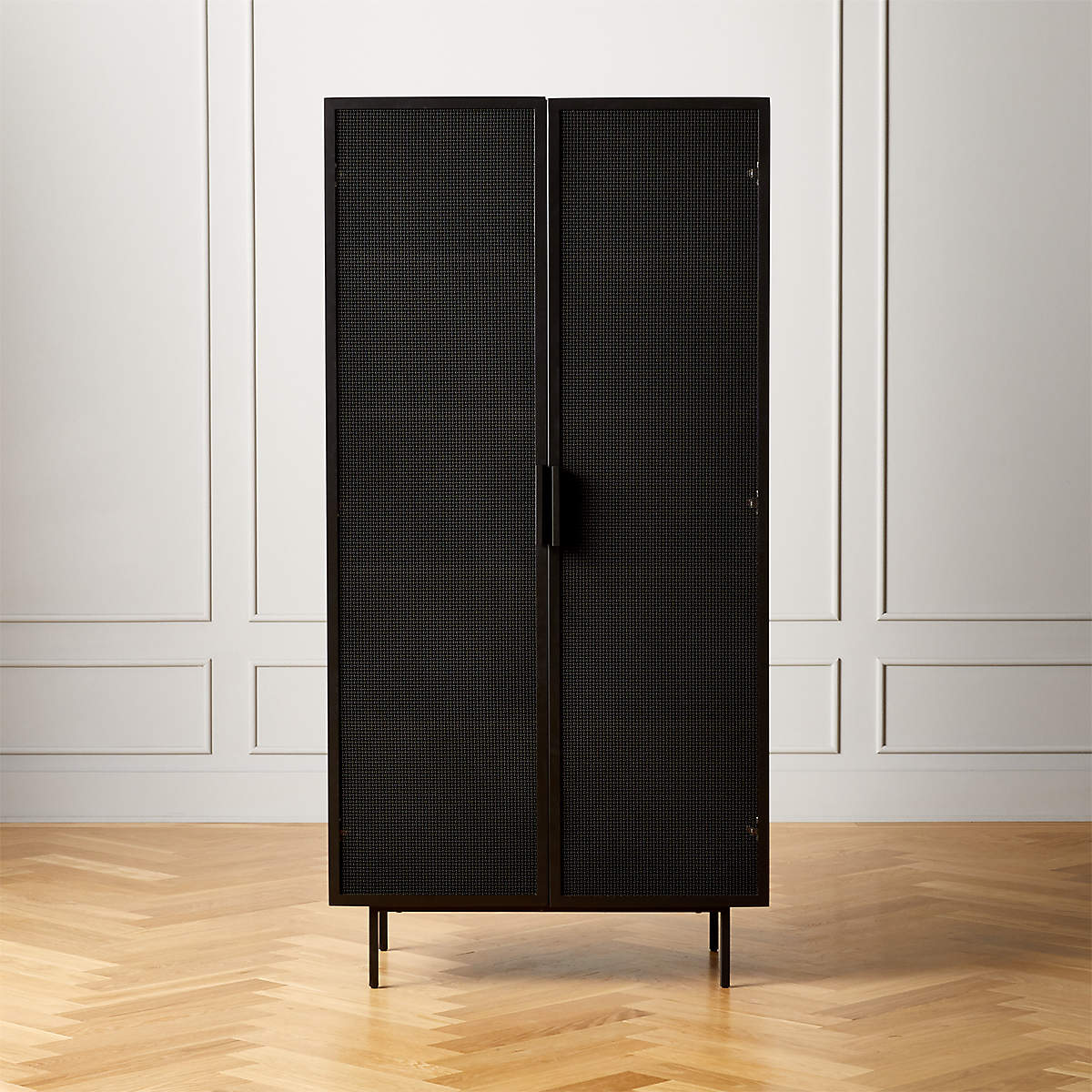 Trace Black Wire Mesh Door Bookcase + Reviews CB2 Canada