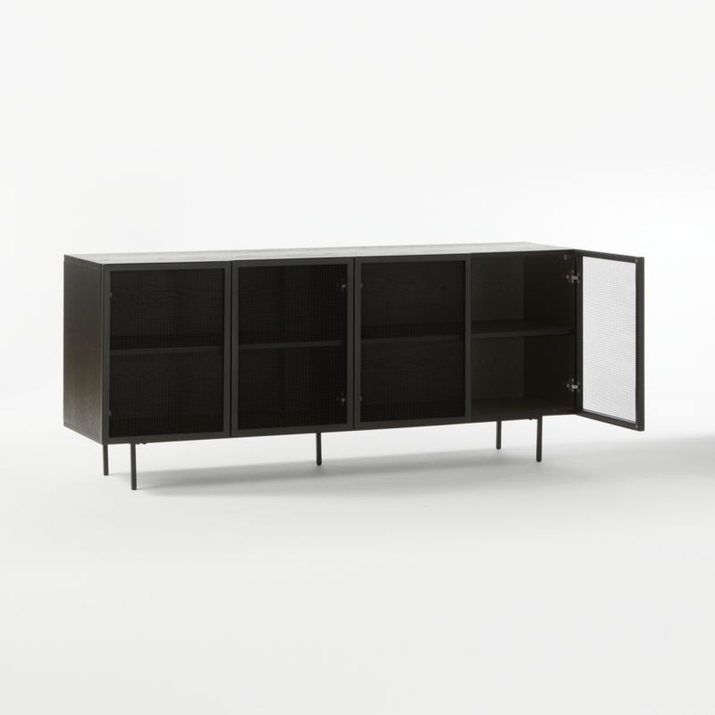 Trace 71" Black Wire Mesh Credenza - image 8 of 13