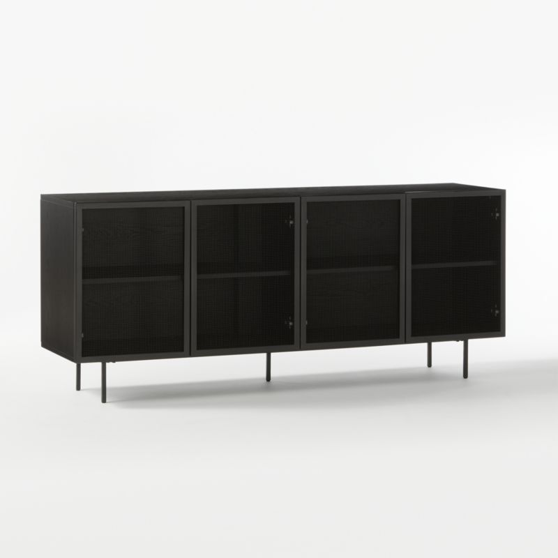 Trace 71" Black Wire Mesh Credenza - image 7 of 13