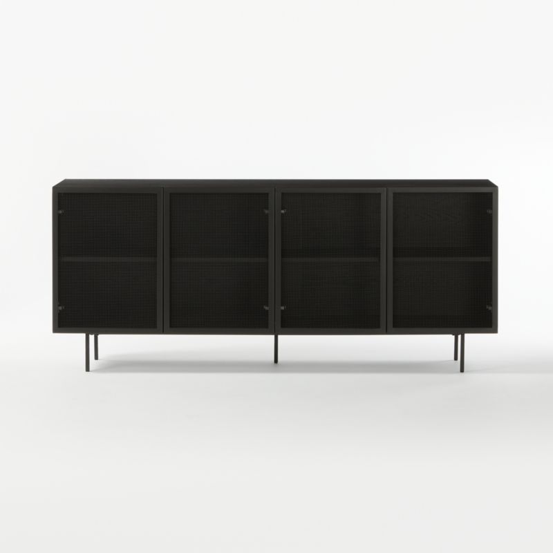 Trace 71" Black Wire Mesh Credenza - image 6 of 13