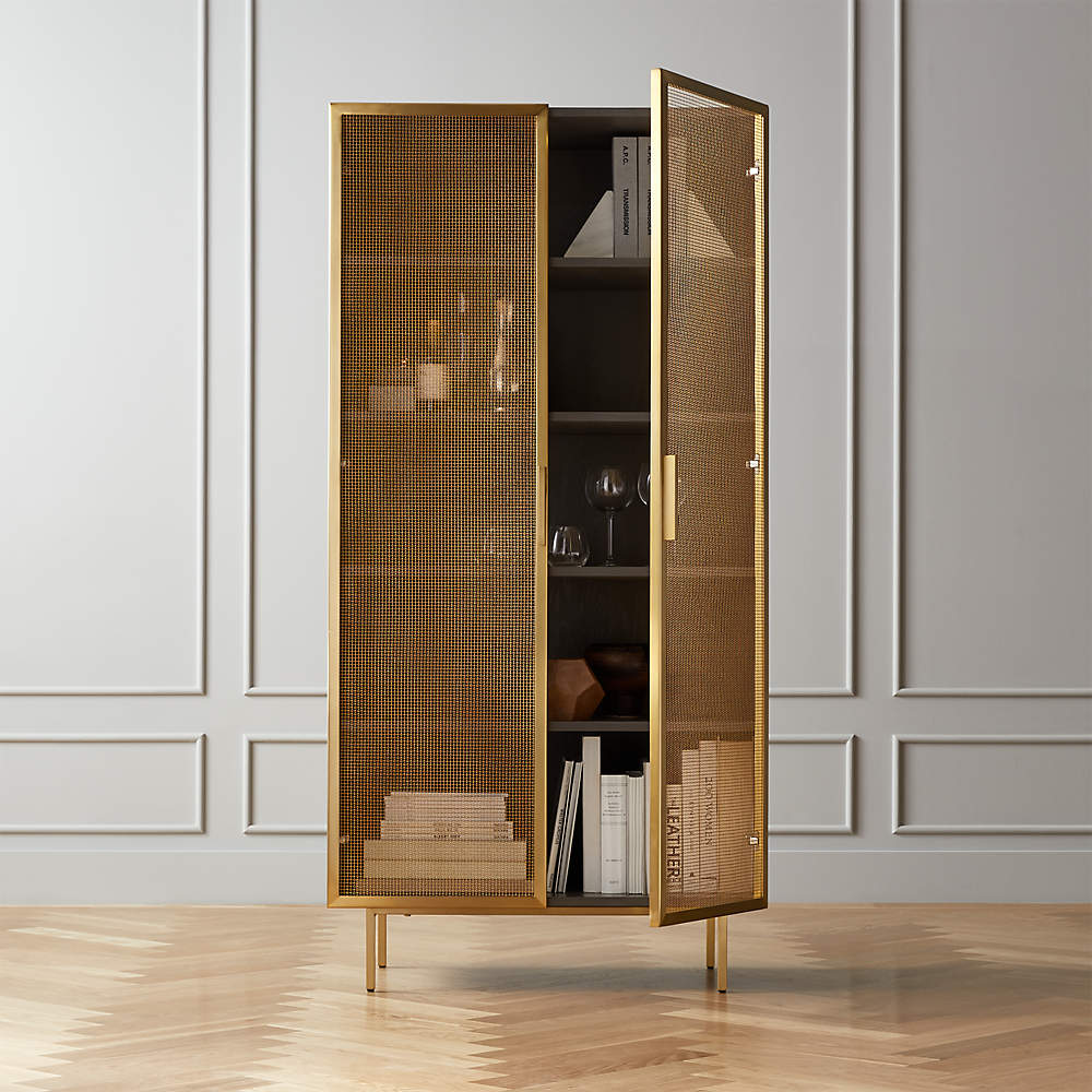 Cb2 online glass bookshelf