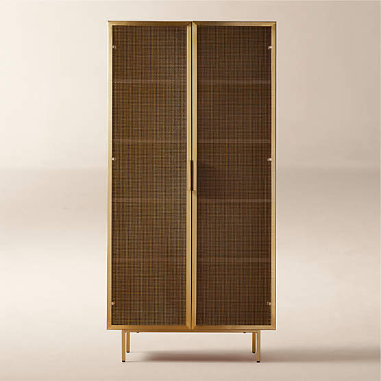 Trace Brass Wire Bookcase