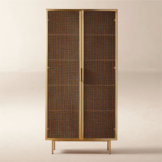 Trace Brass Wire Bookcase