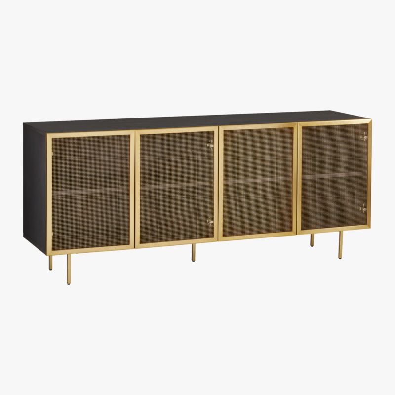 Trace Brass Wire Mesh Credenza 71 + Reviews