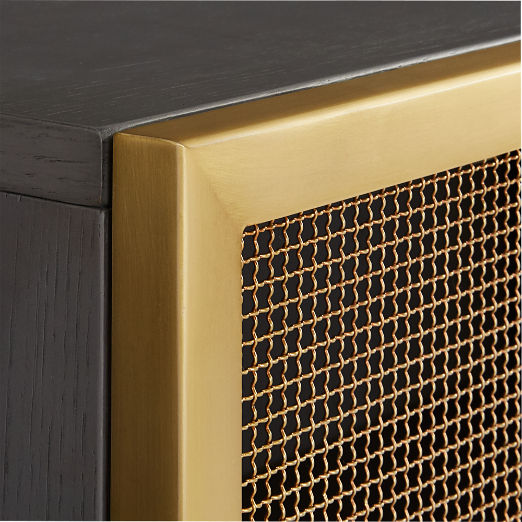 Trace 71" Brass Wire Mesh Credenza