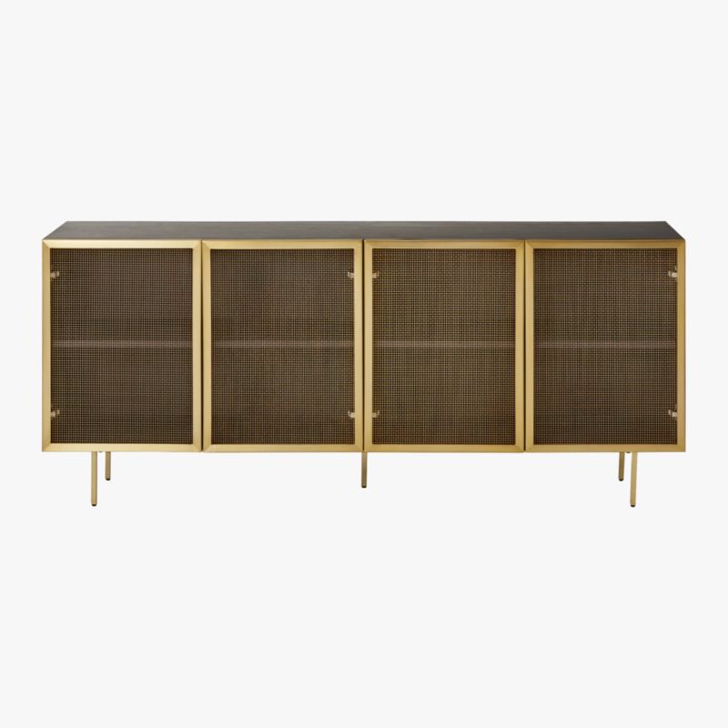 Trace Brass Wire Mesh Credenza 71